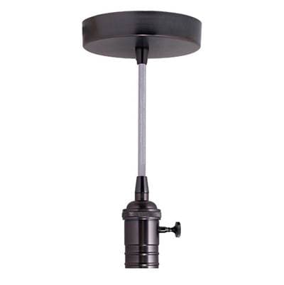 Bulbrite Pend Dir Wire Vint Socket Gunmetal-silv Cord by Bulbrite