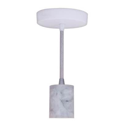 Bulbrite Pend Dir Wire Nat Marble Socket White-silv Cord by Bulbrite