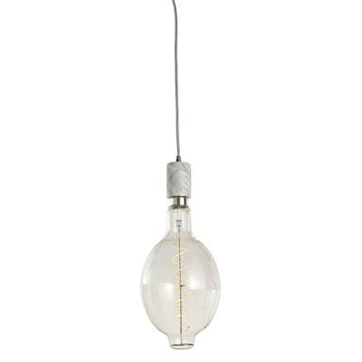 Bulbrite 4W Led Bt Shaped Grand 2200K Filament W/ Natural White Marble Pendant