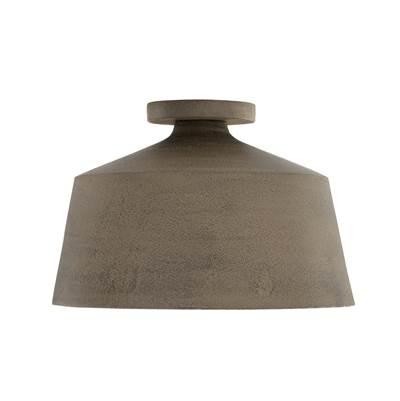 14''W x 9''H Quarry 1-Light Tapered Metal Semi Flush in Clay by Capital Lighting