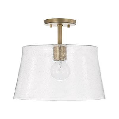 Capital Lighting 1 Light Pendant - Aged Brass