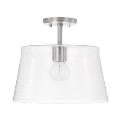Capital Lighting 1 Light Pendant - Brushed Nickel by Capital Lighting