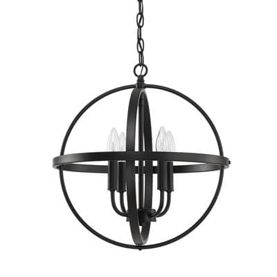 Capital Lighting 4 Light Pendant - Matte Black by Capital Lighting