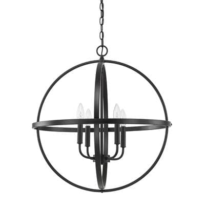 Capital Lighting 4 Light Pendant - Matte Black by Capital Lighting