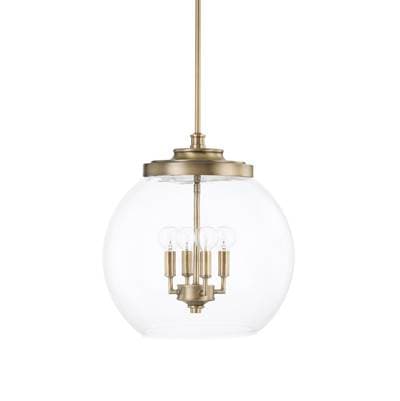 Capital Lighting 4 Light Pendant - Aged Brass by Capital Lighting
