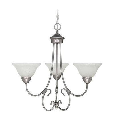 Capital Lighting 3 Light Chandelier - Matte Nickel by Capital Lighting