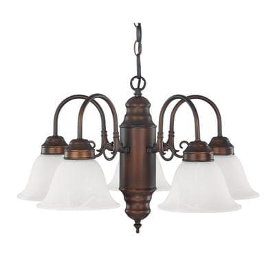 Capital Lighting 5 Light Chandelier - Brushed Bronze by Capital Lighting