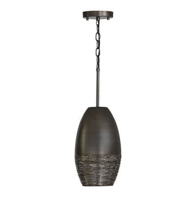 Capital Lighting 1 Light Pendant - Grey Iron by Capital Lighting