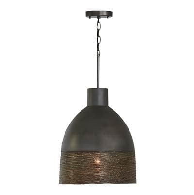 Capital Lighting 1 Light Pendant - Grey Iron by Capital Lighting