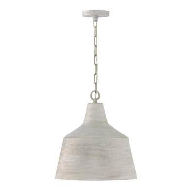 15.50''W x 17''H Quarry 1-Light Tapered Metal Pendant in Stucco by Capital Lighting
