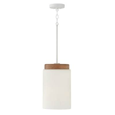 Capital Lighting 1-Light Pendant - Light Wood White by Capital Lighting