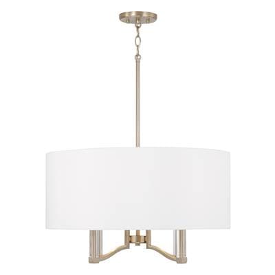 Capital Lighting 24'' W X 14'' H 4-Light Pendant in Matte Brass with Clear Acrylic Accents and... by Capital Lighting