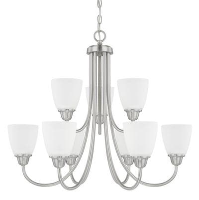 Capital Lighting 9 Light Chandelier - Brushed Nickel by Capital Lighting