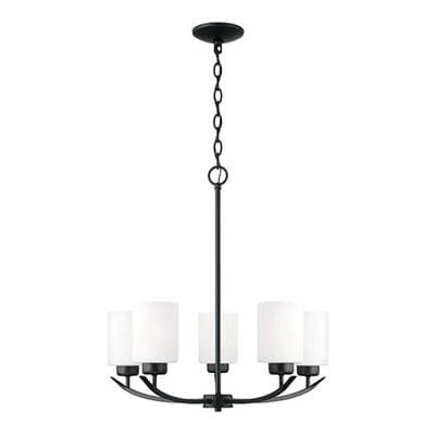 Capital Lighting 5 Light Chandelier - Matte Black