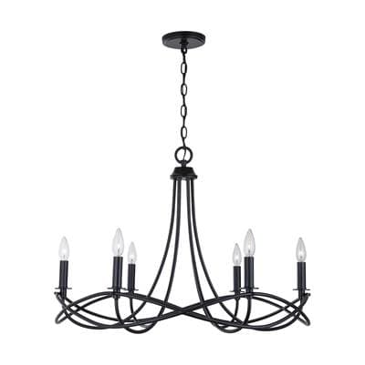 Capital Lighting 6 Light Chandelier - Matte Black by Capital Lighting