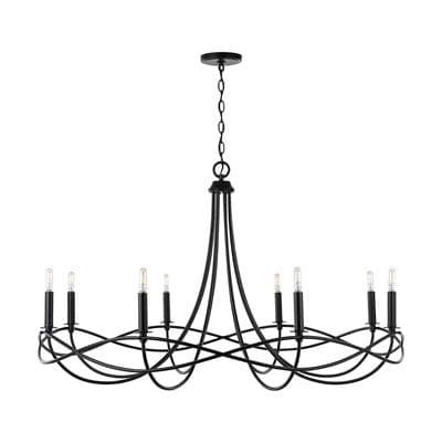 Capital Lighting 8 Light Chandelier - Matte Black by Capital Lighting