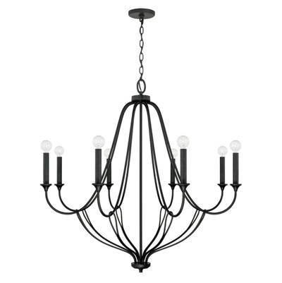 Bentley 8-Light Chandelier in Black Iron