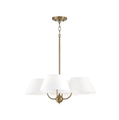 Capital Lighting 4-Light Chandelier - Aged Brass