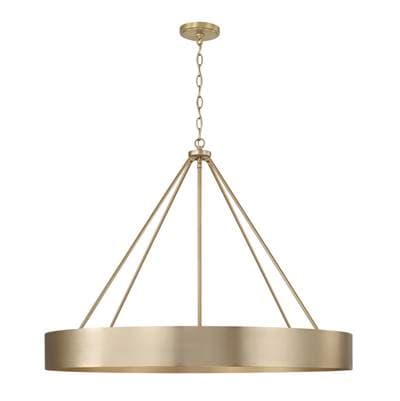 Capital Lighting 35.75''W X 27.25''H 6-Light Modern Circular Metal Chandelier - Matte Brass by Capital Lighting