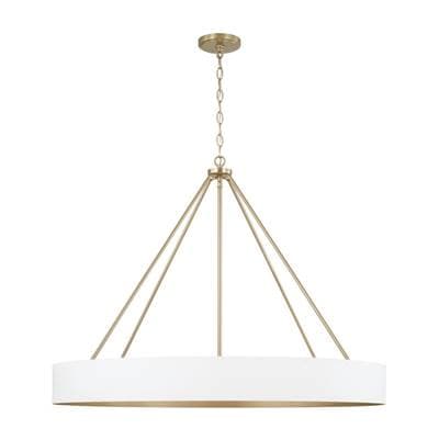 Capital Lighting 35.75''W X 27.25''H 6-Light Modern Circular Metal Chandelier in Matte White with... by Capital Lighting