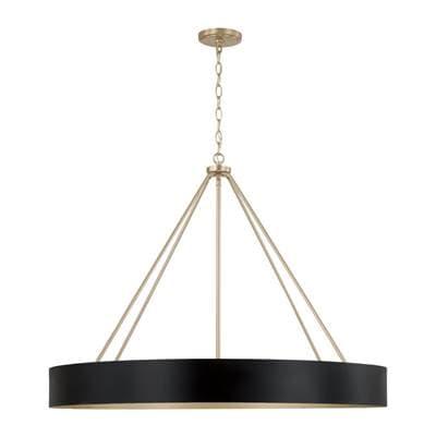 Capital Lighting 35.75''W X 27.25''H 6-Light Modern Circular Metal Chandelier in Matte Black with... by Capital Lighting