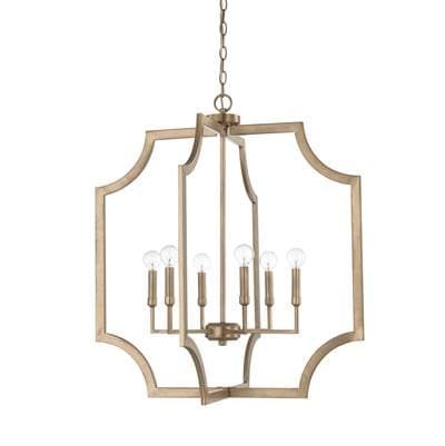 Capital Lighting 6 Light Foyer - Aged Brass by Capital Lighting