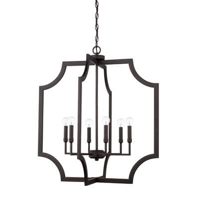 Capital Lighting 6 Light Foyer - Black Iron by Capital Lighting
