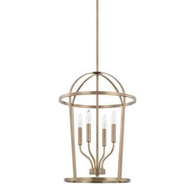Capital Lighting 4 Light Foyer - Aged Brass by Capital Lighting