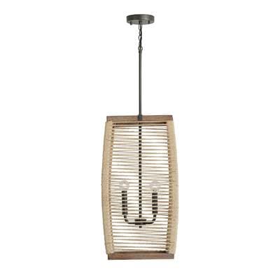 Capital Lighting Jacob 4-Light Foyer - Grey Wash and Grey Iron
