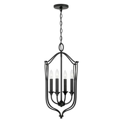 Bentley 4-Light Foyer in Black Iron by Capital Lighting