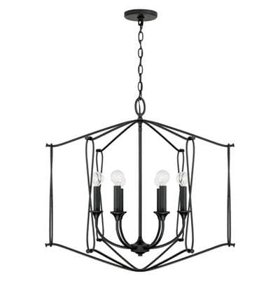 Capital Lighting Bentley 6-Light Foyer - Black Iron by Capital Lighting
