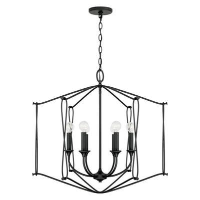 Bentley 6-Light Foyer in Black Iron