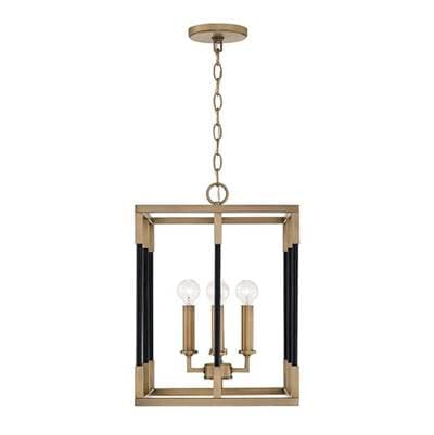 Capital Lighting 4 Light Foyer - Aged Brass Black by Capital Lighting