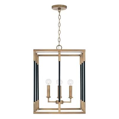 Capital Lighting 4 Light Foyer - Aged Brass Black by Capital Lighting