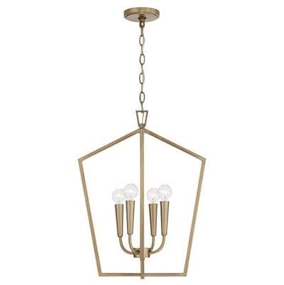 Capital Lighting 4 Light Foyer - Aged Brass by Capital Lighting