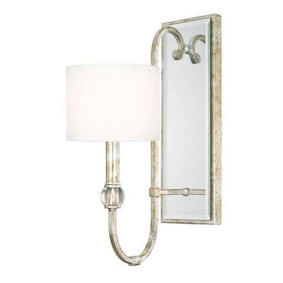 Capital Lighting 1 Light Sconce - Silver and Gold Leaf with Antique Mirrors by Capital Lighting