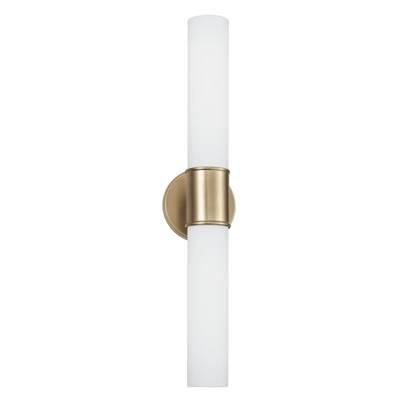 25.25''W x 5''H 2-Light Dual Sconce in Matte Brass with Soft White Glass by Capital Lighting