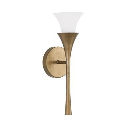 5'' W x 16'' H 1-Light Sconce in Mystic Luster with Soft White Glass by Capital Lighting