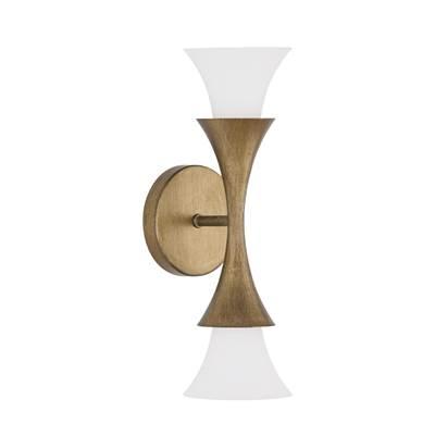 5'' W x 15'' H 2-Light Sconce in Mystic Luster with Soft White Glass by Capital Lighting