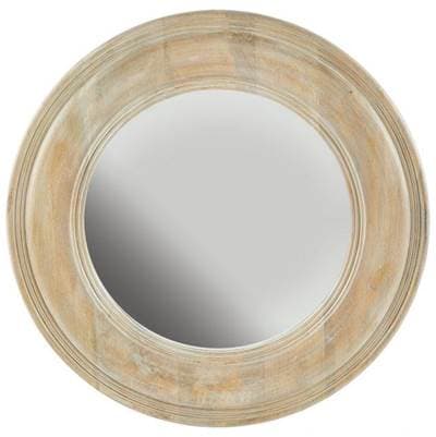 Capital Lighting White Washed Wooden Mirror - White Washed Wood with Gold Leaf by Capital Lighting