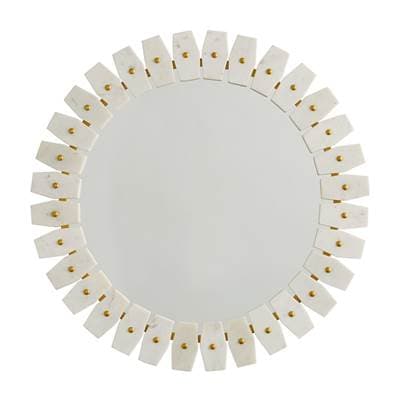 Capital Lighting Marble Frame Mirror - Marble with Brushed Brass Metal by Capital Lighting