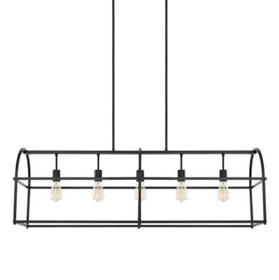 Capital Lighting 5 Light Island - Matte Black by Capital Lighting