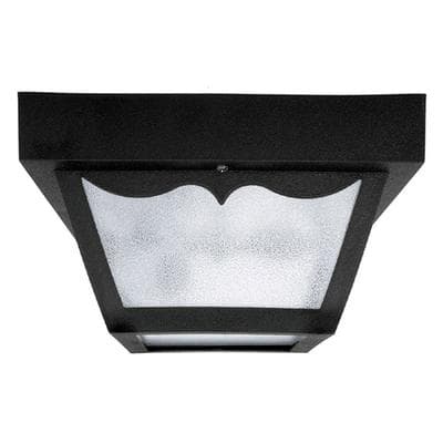 Capital Lighting 1 Light Outdoor Poly Ceiling Fixture - Black by Capital Lighting