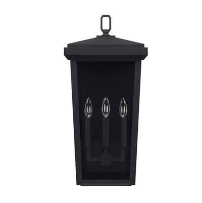 Capital Lighting 3 Light Outdoor Wall Lantern - Black