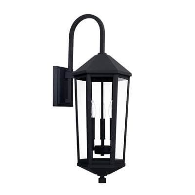 Capital Lighting 3 Light Outdoor Wall Lantern - Black by Capital Lighting