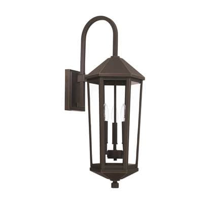Capital Lighting 3 Light Outdoor Wall Lantern - Oiled Bronze by Capital Lighting