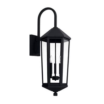Capital Lighting 3 Light Outdoor Wall Lantern - Black by Capital Lighting