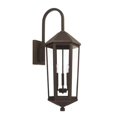 Capital Lighting 3 Light Outdoor Wall Lantern - Oiled Bronze by Capital Lighting