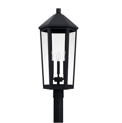Capital Lighting 3 Light Outdoor Post Lantern - Black by Capital Lighting
