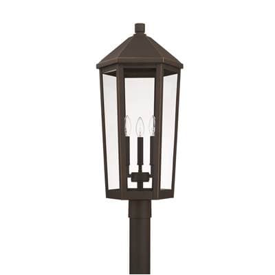 Capital Lighting 3 Light Outdoor Post Lantern - Oiled Bronze by Capital Lighting